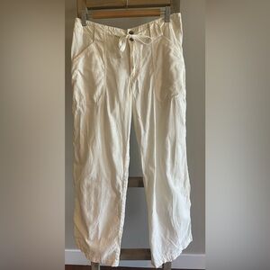 Patagonia Womens wide leg Cream Hemp/ cotton pants size 10